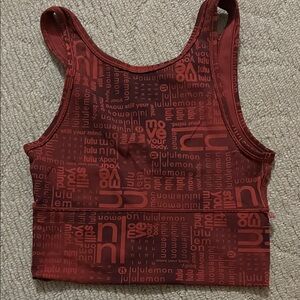 lululemon athletica Red Graphic Tank Top